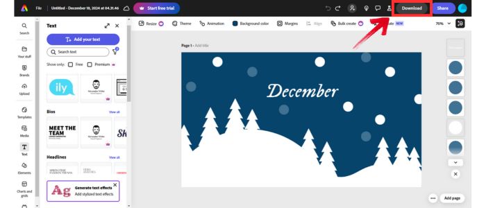 How to Make a Christmas Wallpaper in Adobe- 06