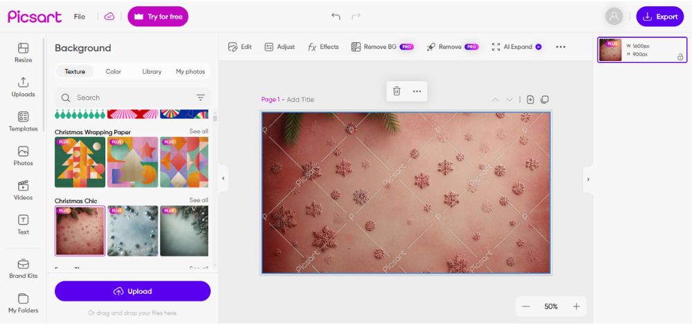 How to Make a Christmas Wallpaper in Picsart- 03