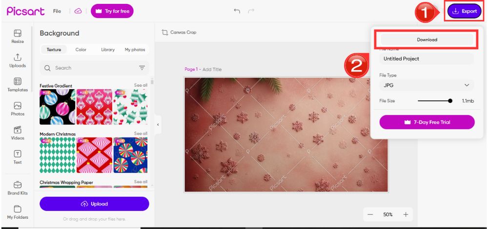 How to Make a Christmas Wallpaper in Picsart- 05