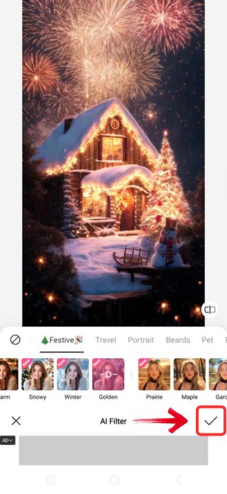 How to Make a Christmas Wallpaper with BeautyPlus - 06