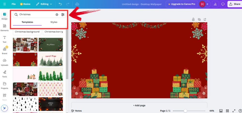 How to Make a Christmas Wallpaper with Canva- 03