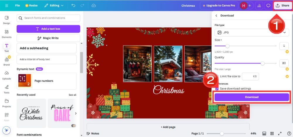 How to Make a Christmas Wallpaper with Canva- 04