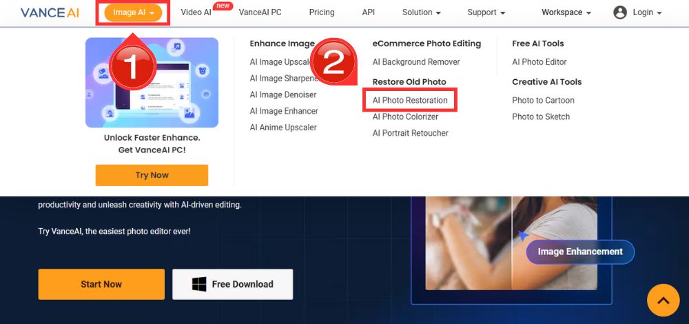 How To Restore Old Photos Using VanceAI - 01