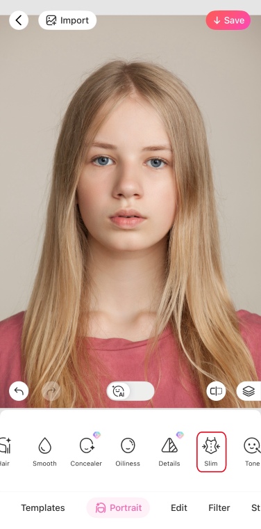 How to Use the Inverted Filter - Adjust facial symmetry 02