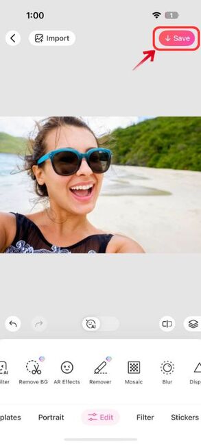 How to Use the iPhone Object Eraser - BeautyPlus - 09