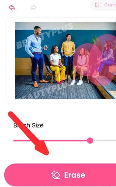 Remove a Person from a Photo on iPhone with beautyplus step 2