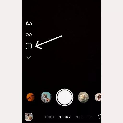 how to make a collage story on instagram step 1