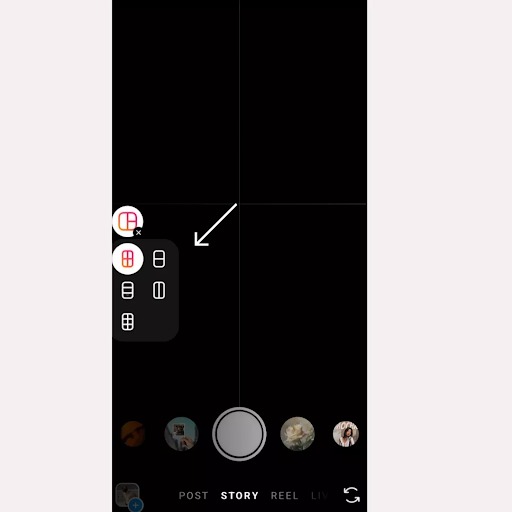 how to make a collage story on instagram step 2