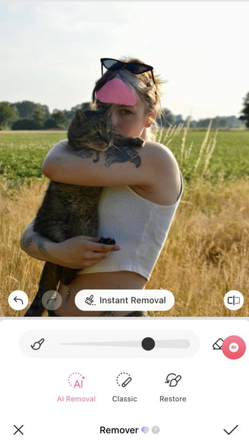 Before Remove Bangs from a Photo