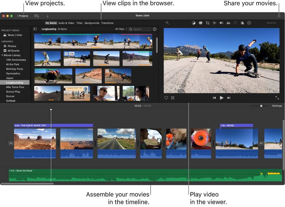 imove-Phần mềm chỉnh sửa video iMovie