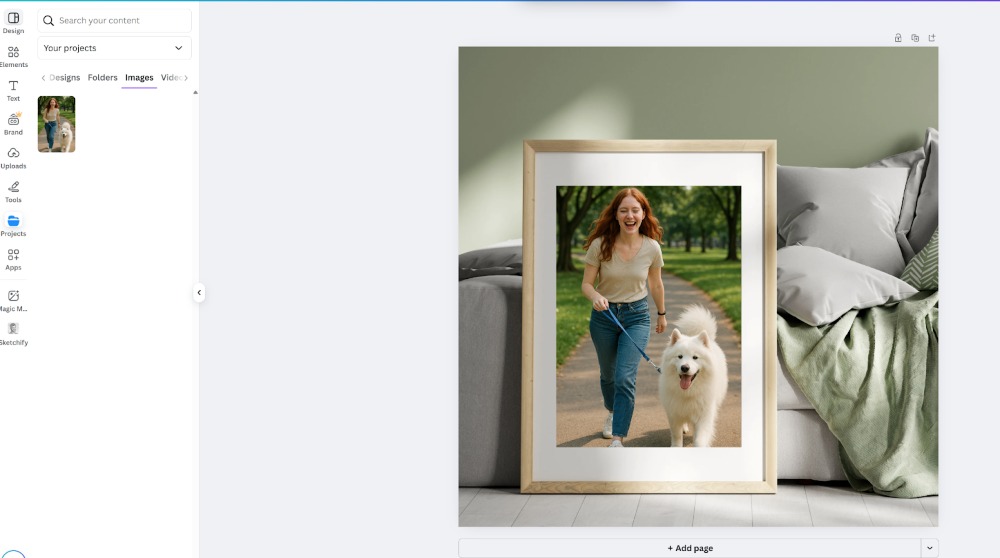แทรกกรอบรูป-ผลลัพธ์กรอบรูป Canva