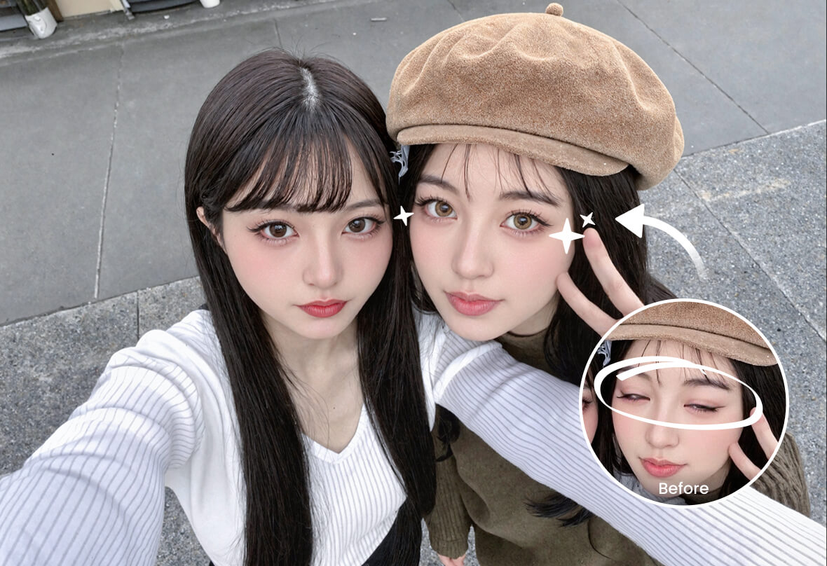 Edit Foto Mata Merem BeautyPlus