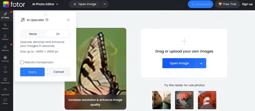menaikan resolusi foto-fotor