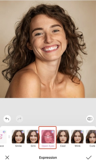 open eyes on app result