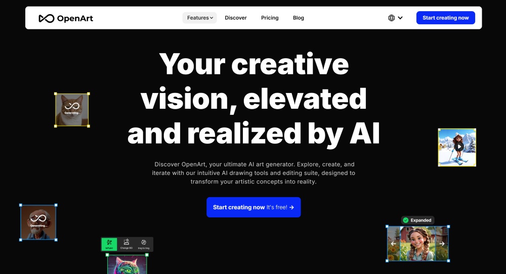 Openart.ai Web Screenshot EN - short hair filter