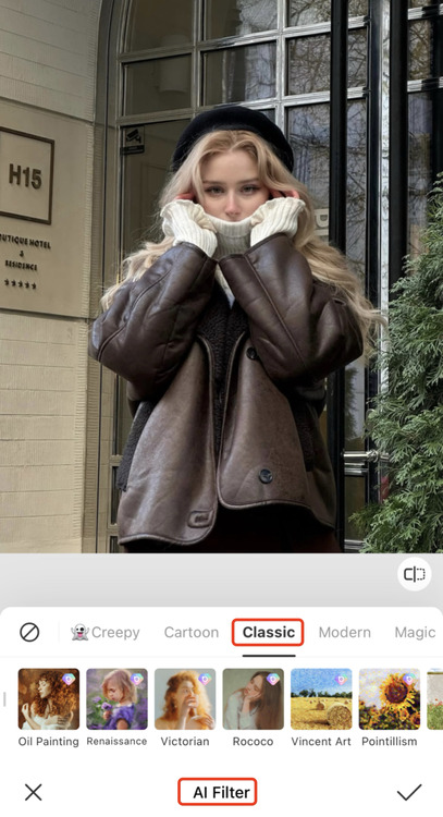 photo to oil painting-choose filter