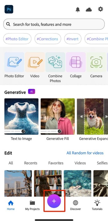 Photoshop Express App Screenshot EN - remove double chin select image