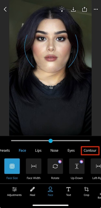 Photoshop Express App Screenshot EN - remove double countour