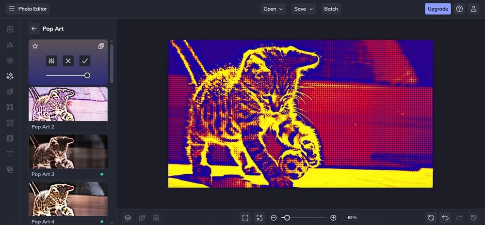 Pop art generator-Befunky Photo pop art style-step 2