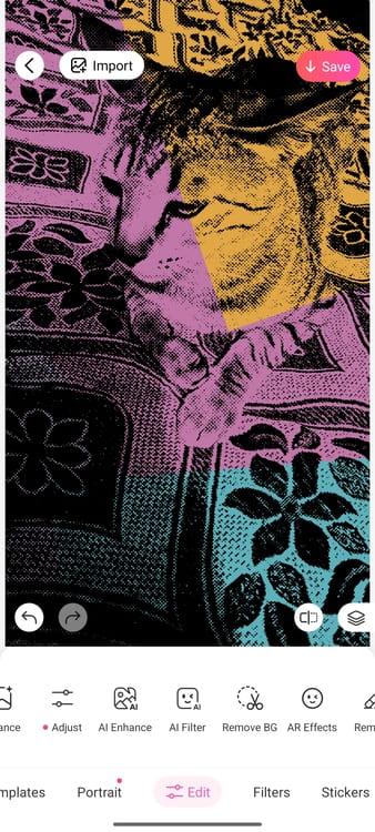 Pop art generator-save the image-step 5