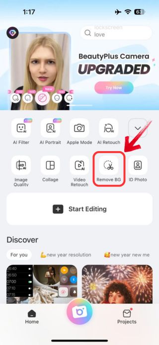 Remove Background - BeautyPlus Mobile App - 02
