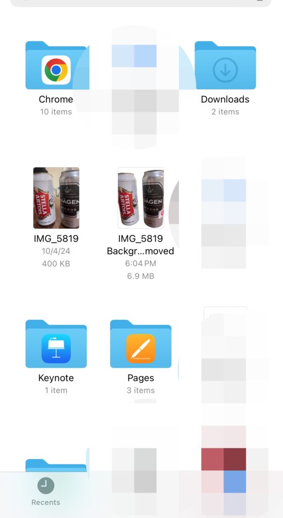 remove the background iPhone photo using Files app 05