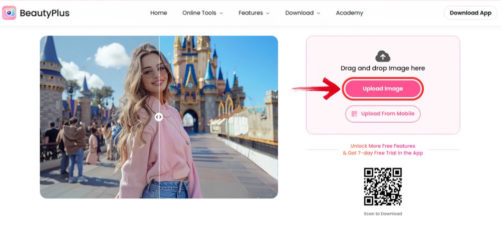 Remove Beard From Photo-upload image