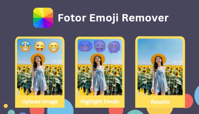 Fotor online emoji remover results