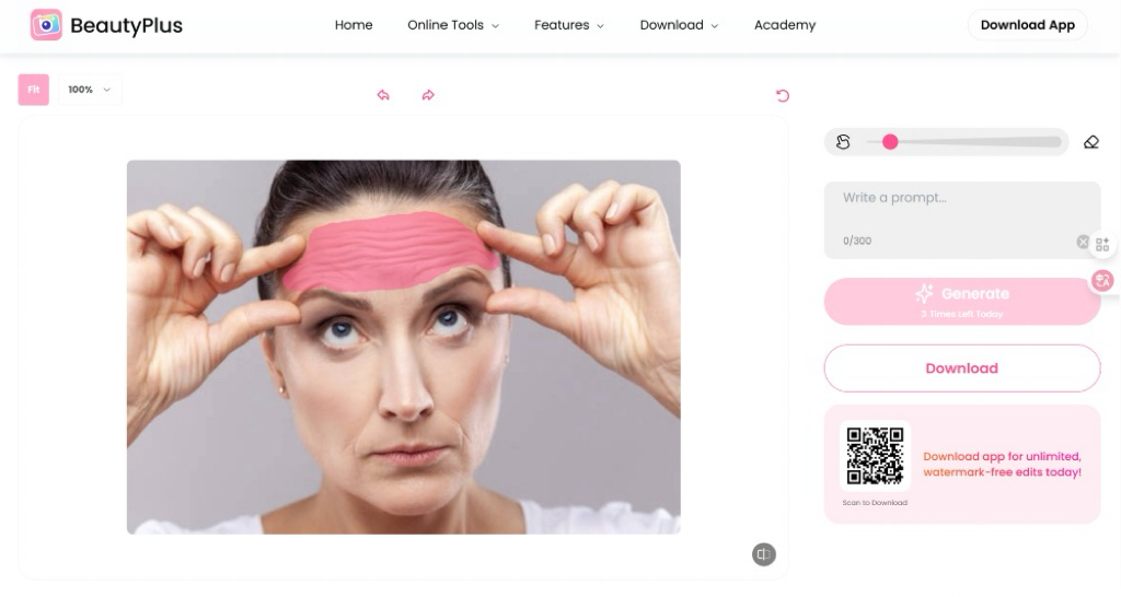 Remove Wrinkles Photo Online Free - BeautyPlus - step4