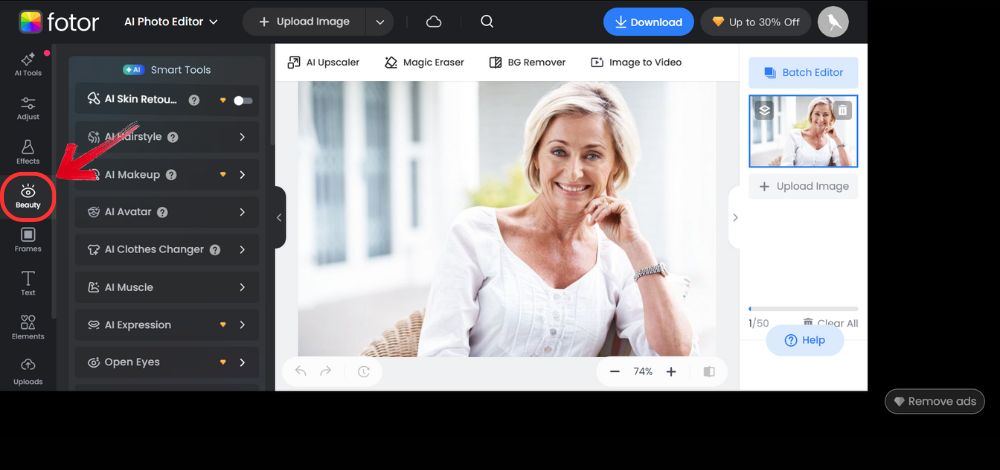 Remove Wrinkles Photo Online Free - Fotor - 03