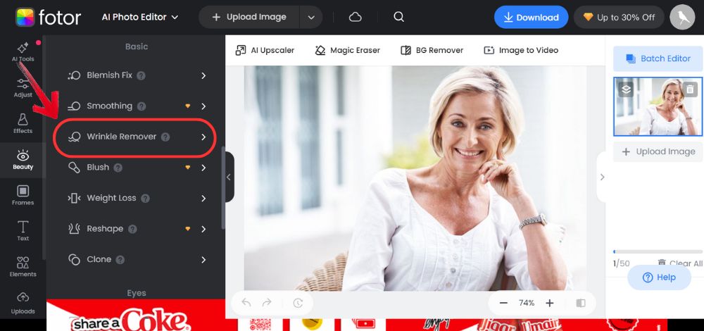 Remove Wrinkles Photo Online Free - Fotor - 04