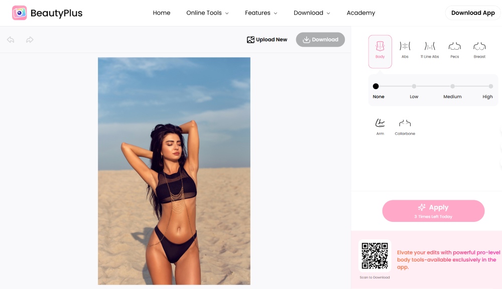 reshape body by using muscle generator-step2