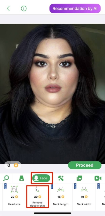 Retouch Me App Screenshot EN - remove double chin face remove double chin