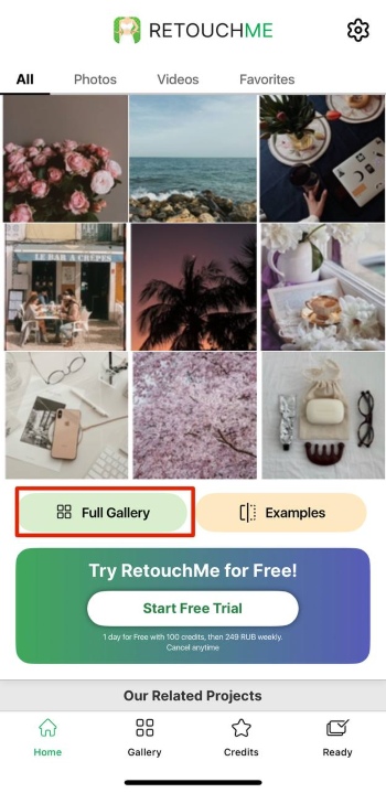 Retouch Me App Screenshot EN - straight teeth filter full gallery