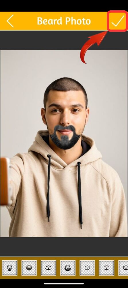 Save image with beard using Beard Cam