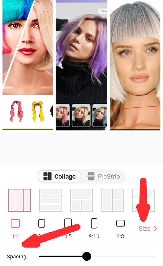 How to make a Collage on Instagram Story with BeautyPlus step 3