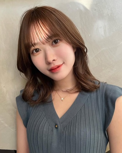 シースルーバングスタイル