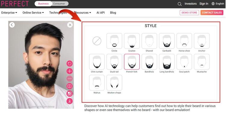 Select Beard Style to apply