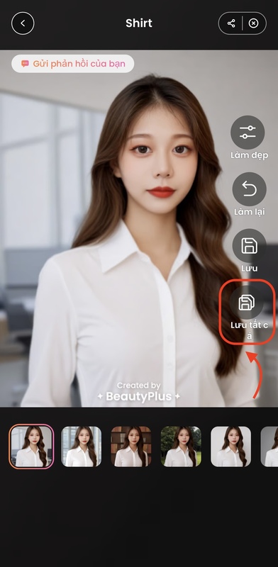 ghép áo sơ mi vào ảnh trên điện thoại-Lưu ảnh sau khi ghép áo sơ mi
