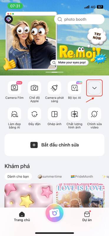 ghép áo sơ mi vào ảnh trên điện thoại-Chọn tính năng Chân dung AI