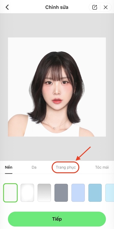 ghép áo sơ mi vào ảnh trên điện thoại-Chính năng ghép áo sơ mi chân dung