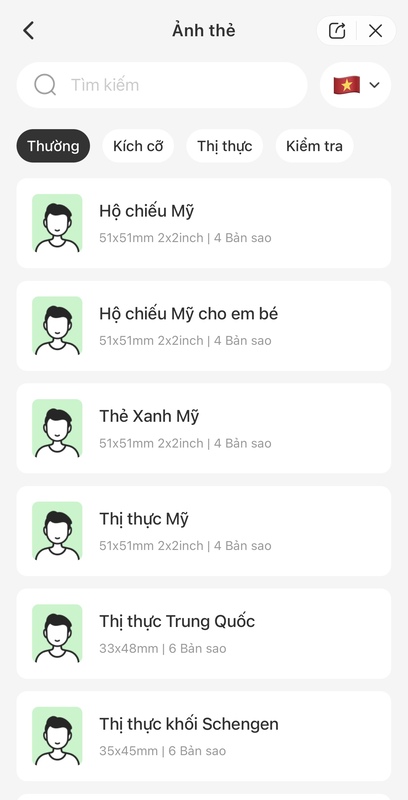 ghép áo sơ mi vào ảnh trên điện thoại-Chọn mẫu hộ chiếu bất kỳ