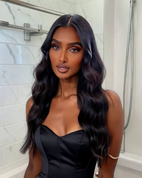 Skin Color Changer - woman in bathroom after