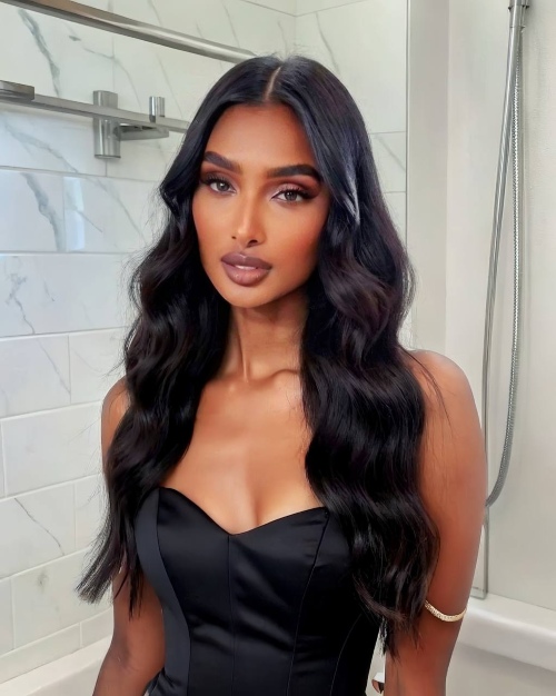 Skin Color Changer - woman in bathroom before