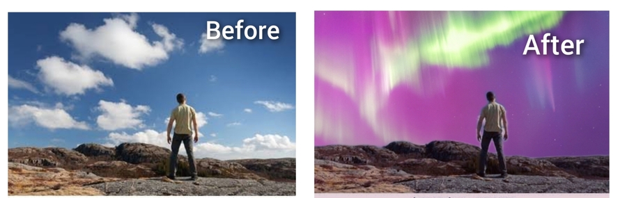sky photo editing-aurora