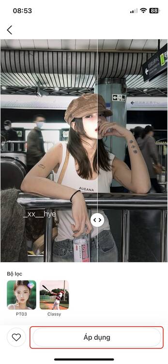 chụp ảnh trước gương đèn flash-Áp dụng template 02