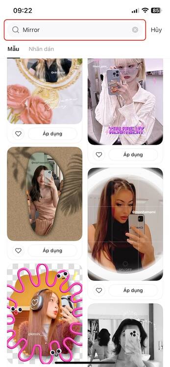 chụp ảnh trước gương đèn flash-Tìm template mirror