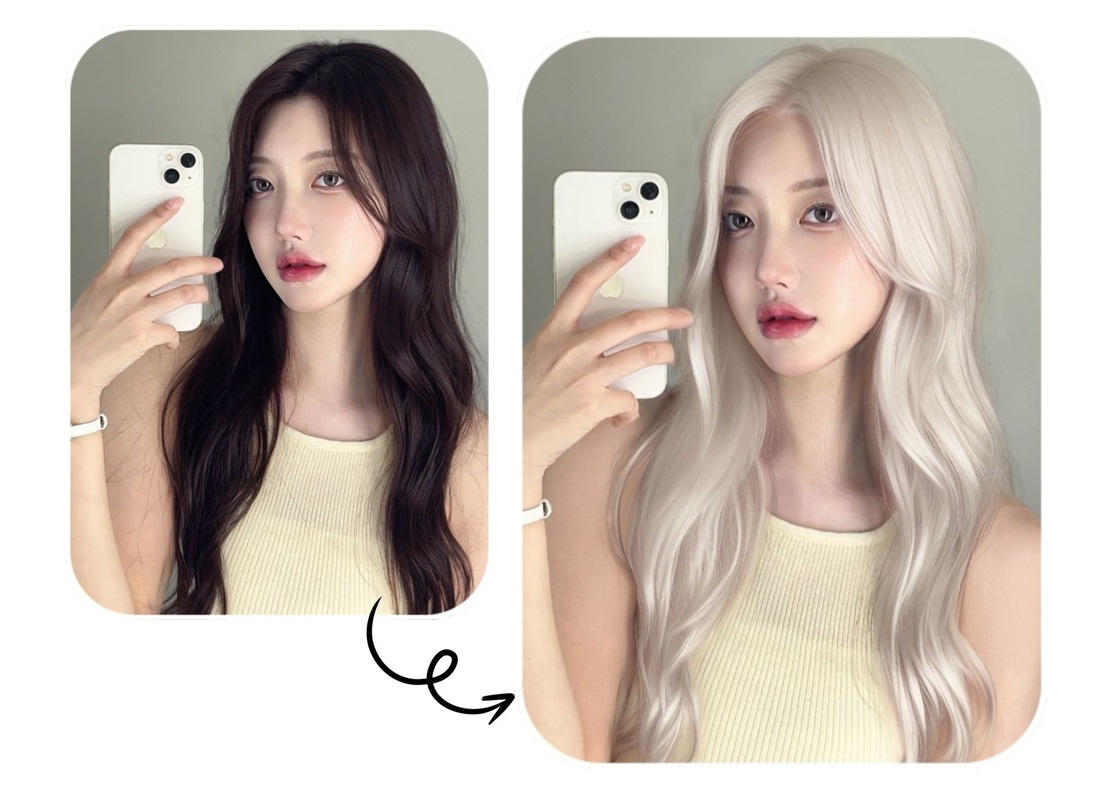 BeautyPlusブロンドヘアフィルター