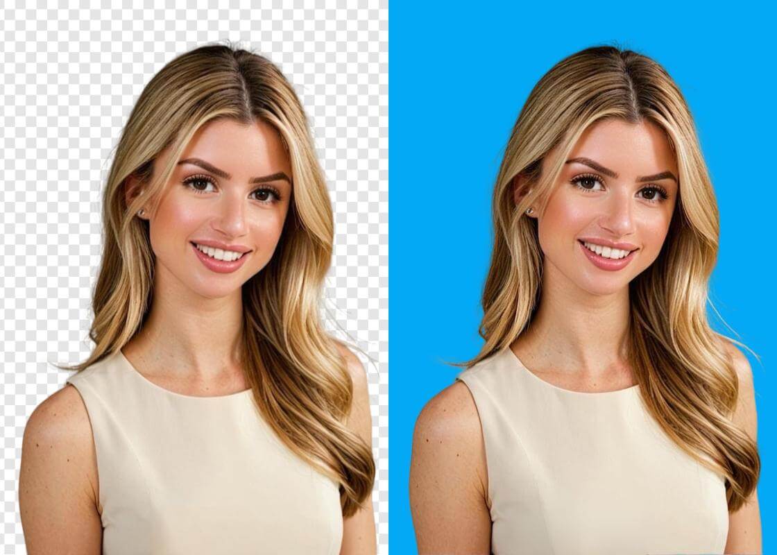 Add Blue Background to Photo Online