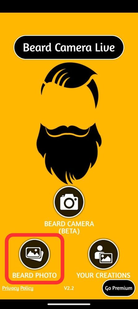 Upload image on Beard Cam